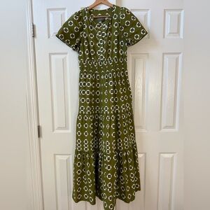 Anthropologie The Somerset Maxi Dress - size S - Green and black print